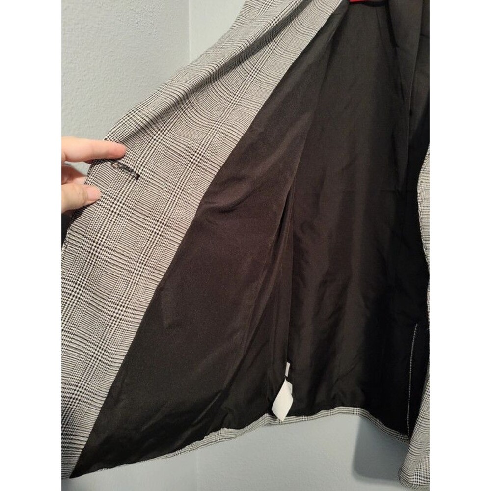 Loft women's black grey white blazer tailored jacket size 8 like new - Picture 10 of 16